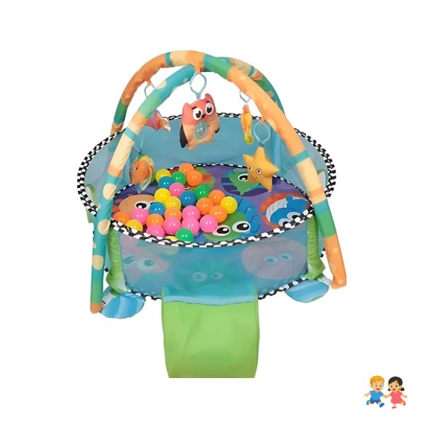 Gimnasio Para Bebes Con Almohada Y Piscina De Pelotas.