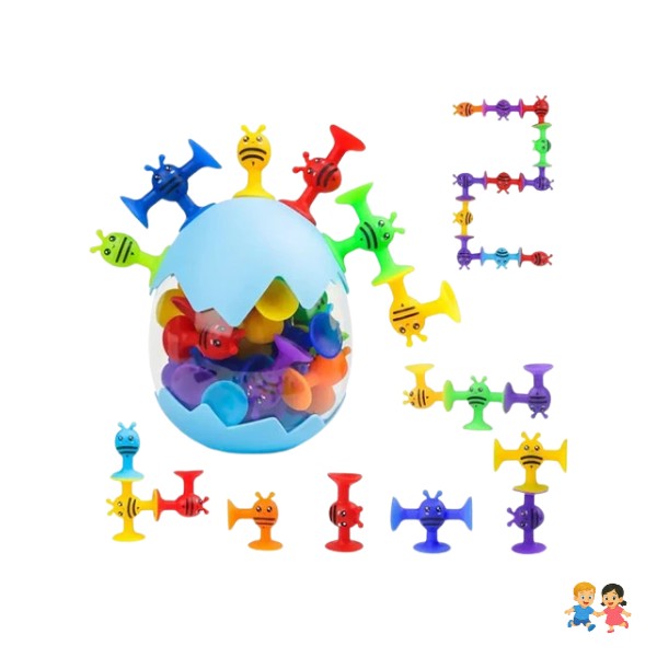 Juguetes Silicona Ventosa Para Niños Apilables Con Succión.