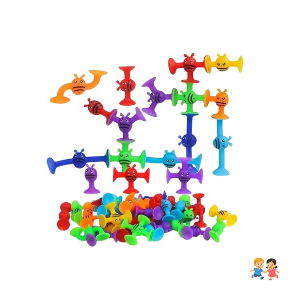 Juguetes Silicona Ventosa Para Niños Apilables Con Succión.