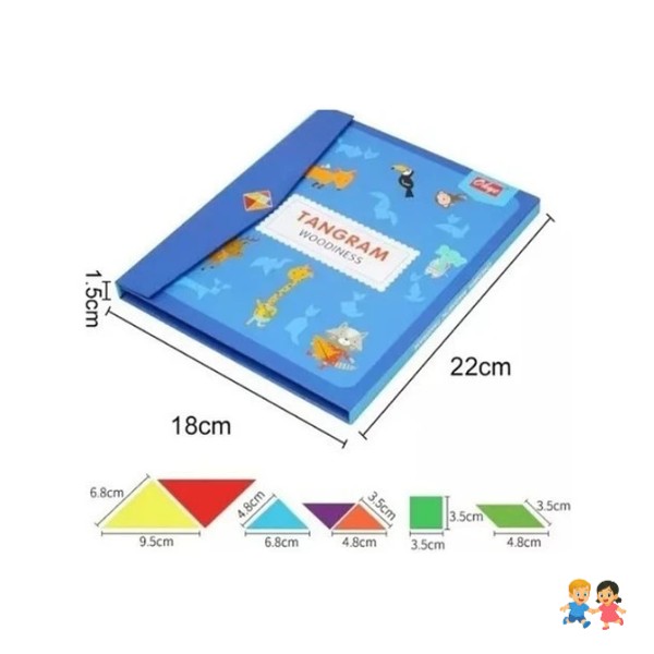 Rompecabezas Magnéticos 3d Tangram Montessori Didáctico.