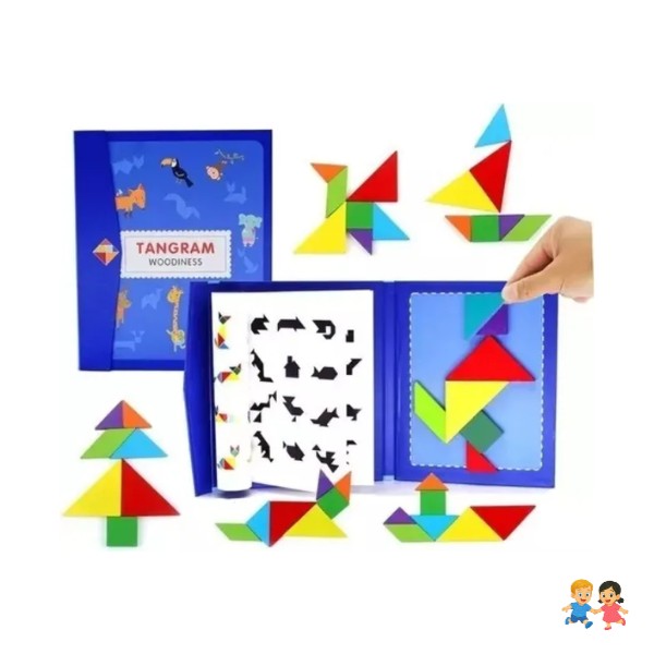 Rompecabezas Magnéticos 3d Tangram Montessori Didáctico.