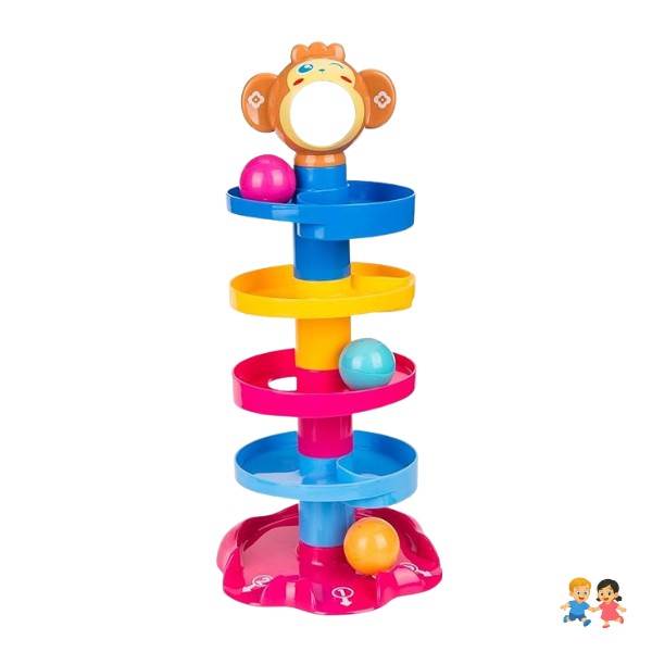 Juego Didáctico Bebe Torre Tobogán Lanza Pelotas.
