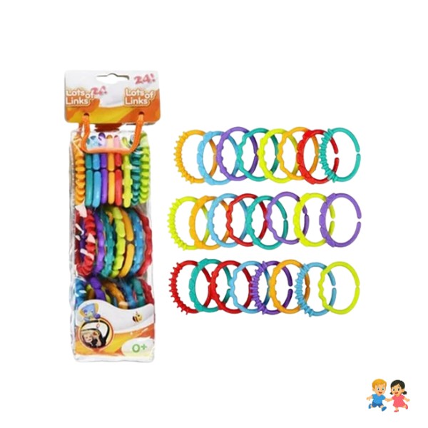 Anillos De Conexión Juguete Colgante Para Coche O Cuna Bebé.