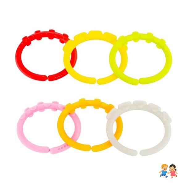 Anillos De Conexión Juguete Colgante Para Coche O Cuna Bebé.