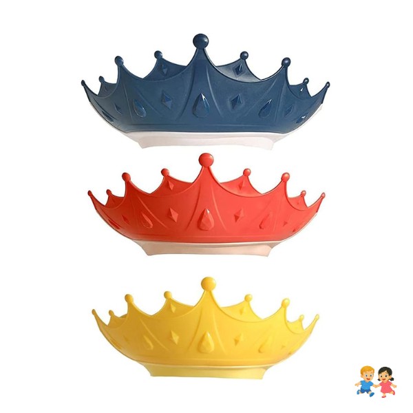 Gorro De Baño Visera Ducha Silicona Diseño Corona Ajustable.
