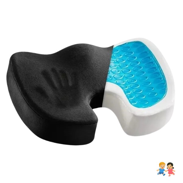 Cojín Asiento Memory Foam Y Gel Ortopédico Coxis Ergonómico.