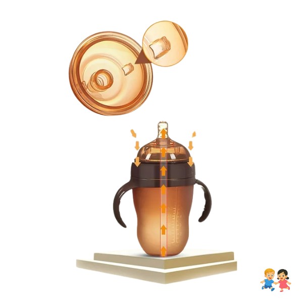 Mamadera De Silicona Con Agarre Y Anti Cólicos 250 Ml Bebes.