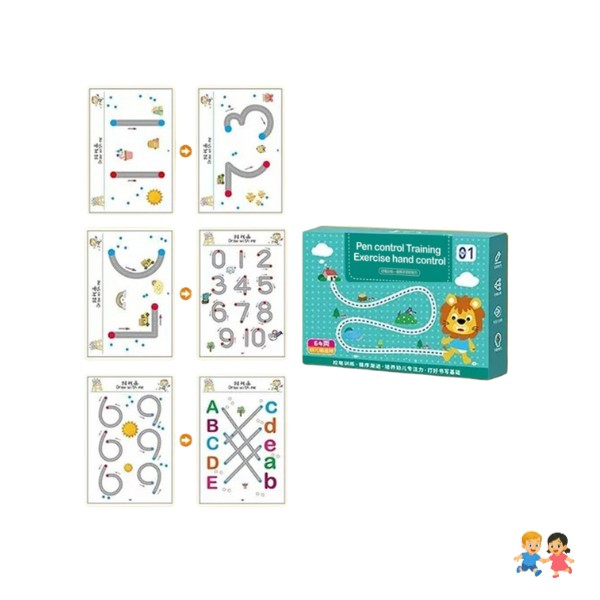 Libro De Trabajo De Rastreo Mágico Niños Juguetes Educativos.