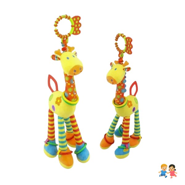 Peluche Sensorial Jirafa Con Sonajero Para Bebe.