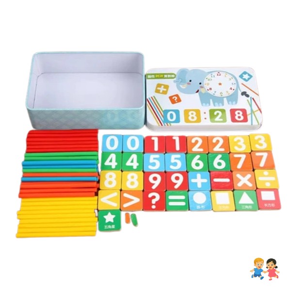 Juego Educativo Para Niños: Numero, Reloj y Colores Magnético.