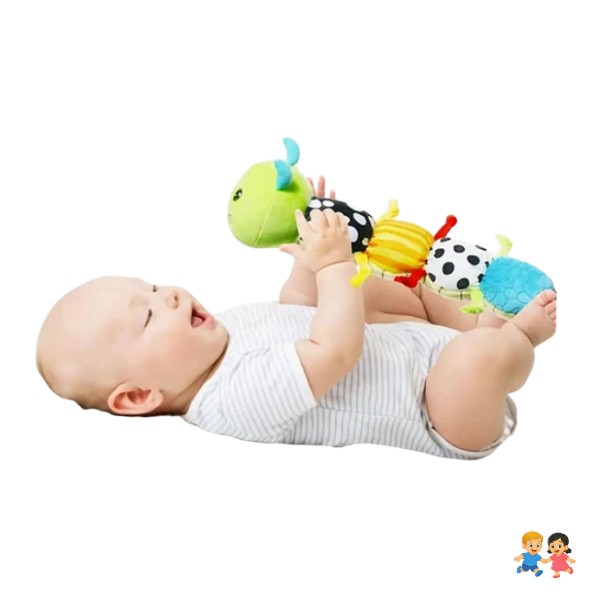 Peluche Gusano Sensorial Oruga Niños Multicolor Infantil.