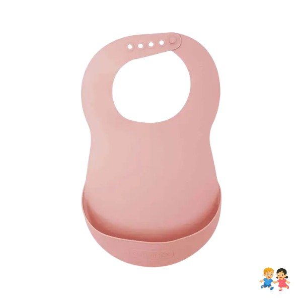 Babero De Silicona Ajustable Con Cuchara Bebés.