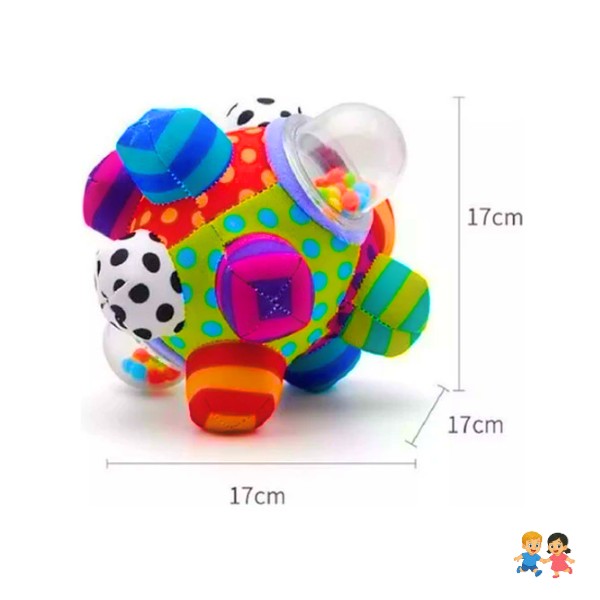 Juguete Pelota Sonajero Texturizadas Sensorial Para Bebes.