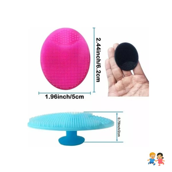 Set X3 Cepillo De Silicona Para Bebé Ducha Baño Masaje.