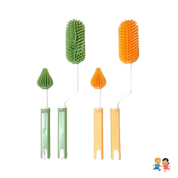 Cepillos De Silicona Limpiadores De Mamaderas y Tetinas.