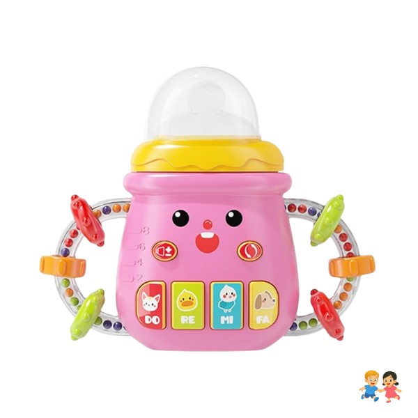 Mamadera Biberón Bebe Musical Sonajero Mordedor Educativo.