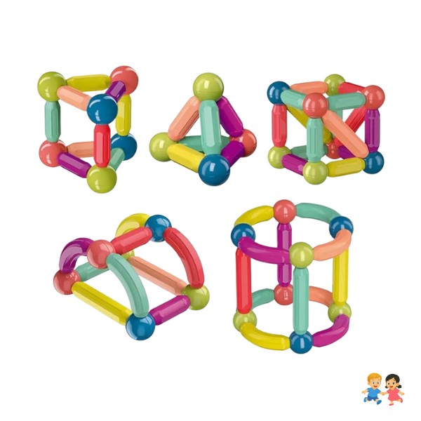 Juego De Varillas Magnéticos Juguete Didáctico Bloques.