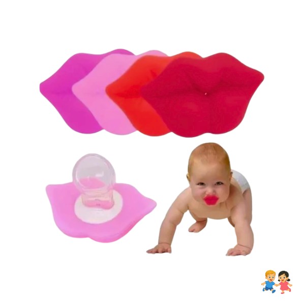 Chupete Silicona Beso Divertido Para Bebes Mamadera De Bebes.