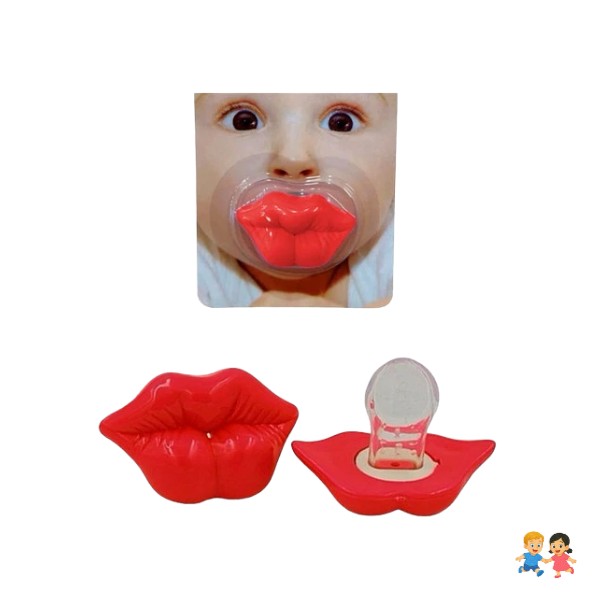 Chupete Silicona Beso Divertido Para Bebes Mamadera De Bebes.