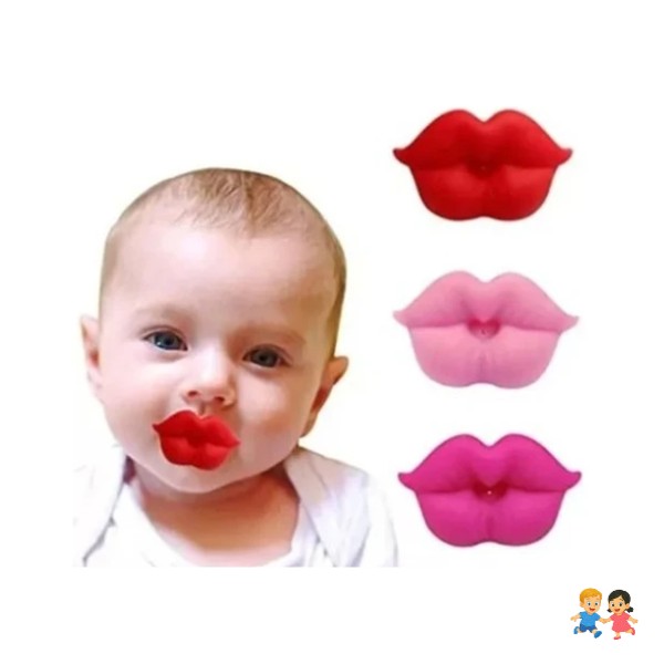 Chupete Silicona Beso Divertido Para Bebes Mamadera De Bebes.