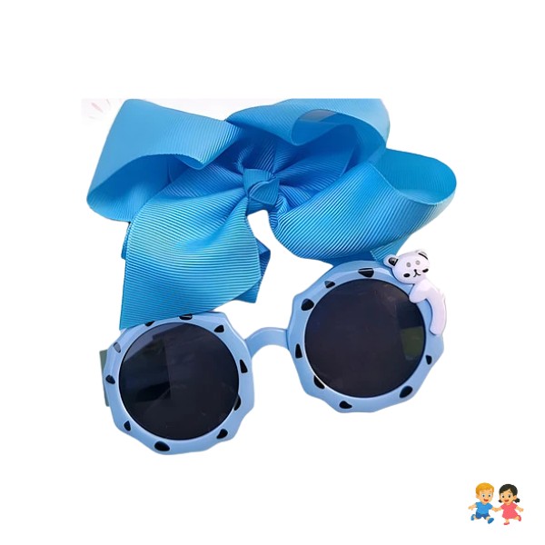 Lentes De Sol Para Niña Más Lazo 0 A 3 Años.