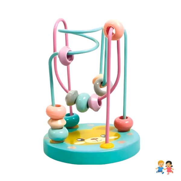 Laberinto De Madera Circular Con Cuentas, Para Bebés Niños.