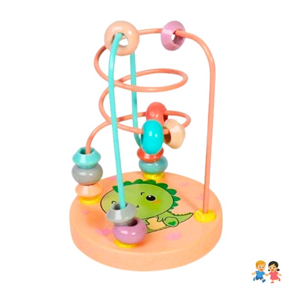 Laberinto De Madera Circular Con Cuentas, Para Bebés Niños.