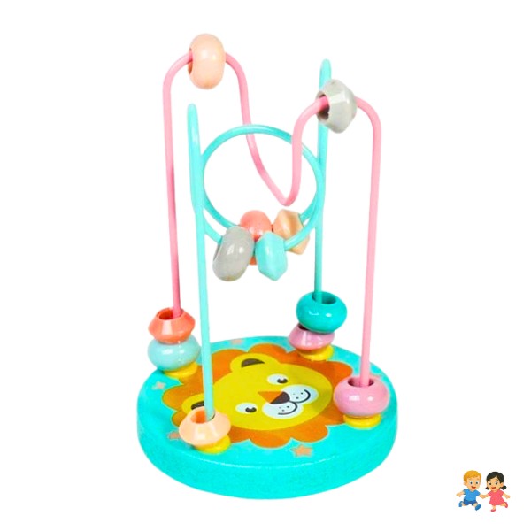 Laberinto De Madera Circular Con Cuentas, Para Bebés Niños.