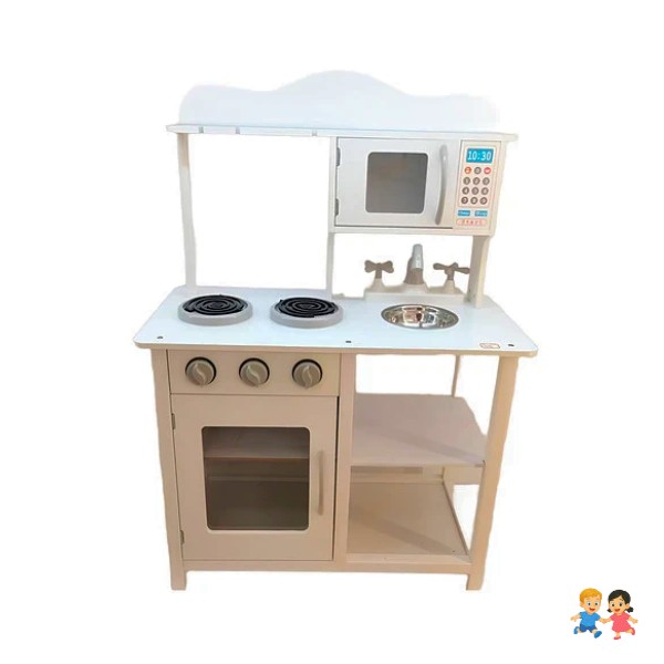 Cocina De Madera Para Niños Y Niñas Con Horno De Juguete.
