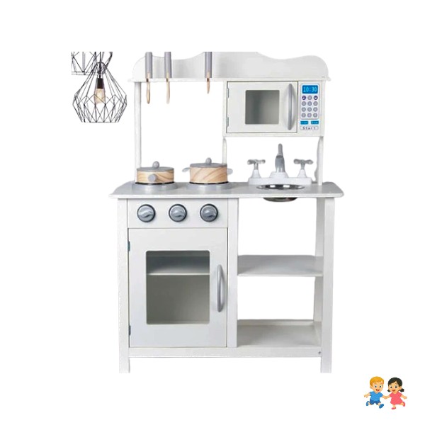 Cocina De Madera Para Niños Y Niñas Con Horno De Juguete.