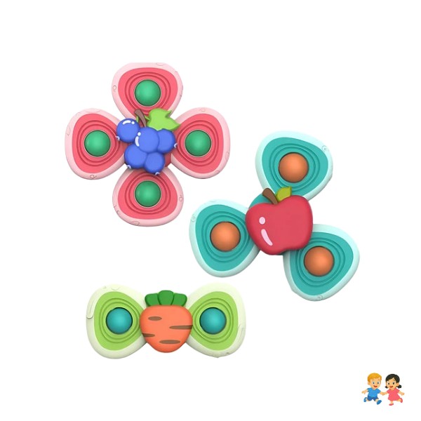 Juguetes Sensorial Giratorios Spinner Con Ventosa Frutas.