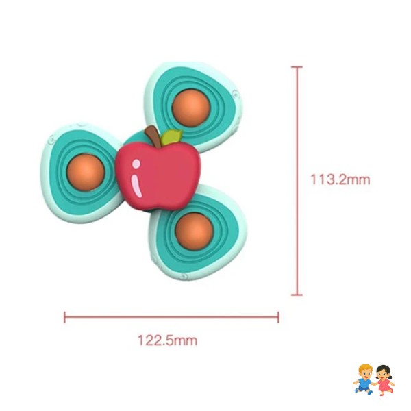 Juguetes Sensorial Giratorios Spinner Con Ventosa Frutas.