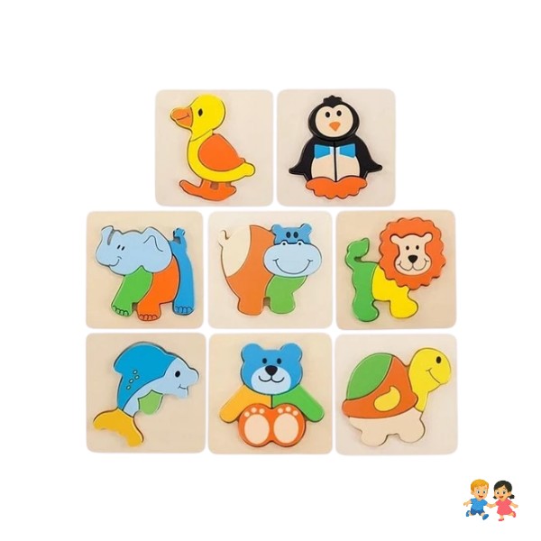 Pack 2 Rompecabezas De Madera Para Niños Pequeños.