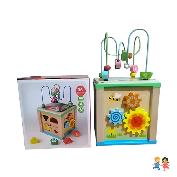 Caja De Motricidad Con Pizarra Montessori Juguete De Madera.