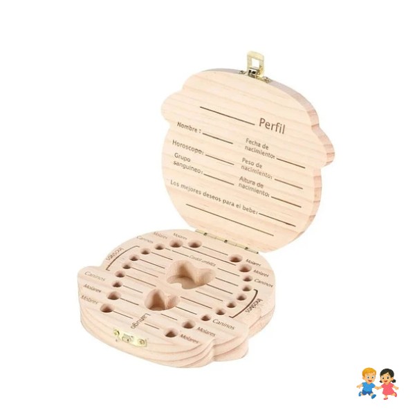 Cajita De Madera Para Guardar Dientes De Leche Niños.