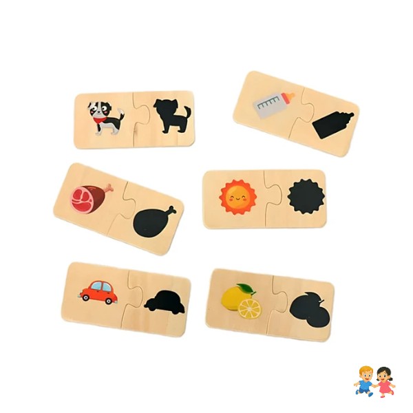 Juego Didáctico Conoce Figuras Y Sombras - Madera - Niños.
