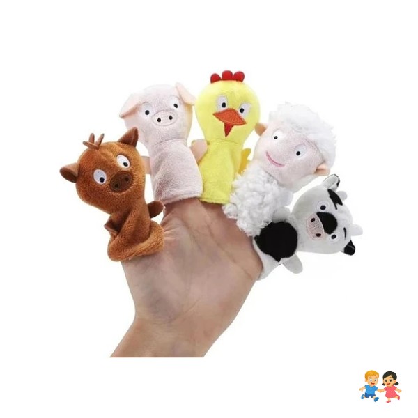 Familia Dedo Títeres Didácticos Papá Dedo Bebé Dedo 5 Pz.