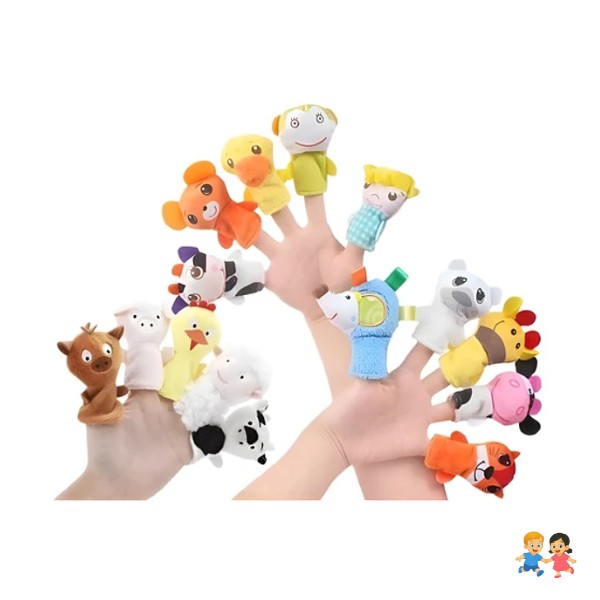 Familia Dedo Títeres Didácticos Papá Dedo Bebé Dedo 5 Pz.