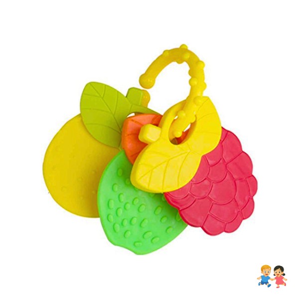 Mordedor Silicona Bebe Rasca Encías Estimulante Frutas.