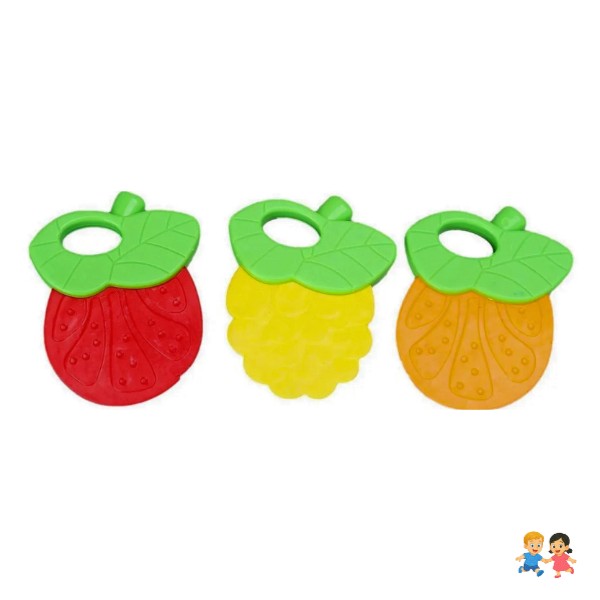 Mordedor Silicona Bebe Rasca Encías Estimulante Frutas.