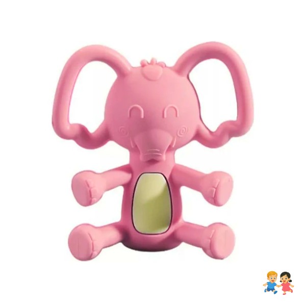 Mordedor Silicona Elefante Bebe Rasca Encías Con Estuche.