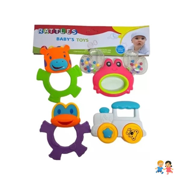 Juguete Sonajeros Mordedor De Estimulación Para Bebé