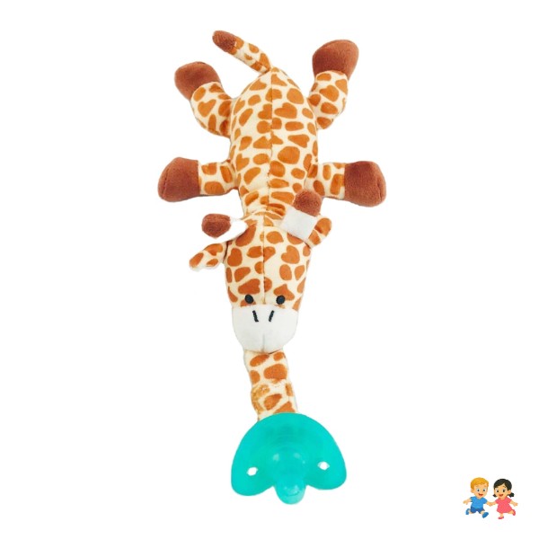 Porta Chupete De Suave Peluche De Animal Para Bebé.