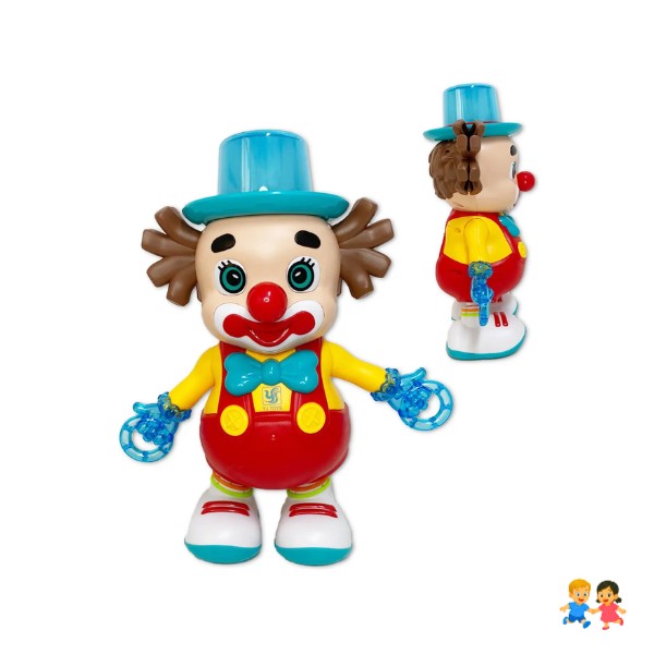 Payaso Bailarín Robot Juguete A Pila Con Luz Y Sonido Juego.