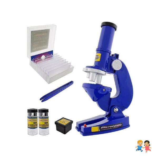 Kit Microscopio Compuesto Con Luz 100x A 450x y Accesorios.