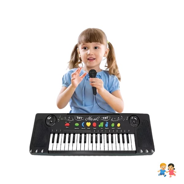 Órgano Musical Infantil Piano Para Niños Micrófono Teclas.