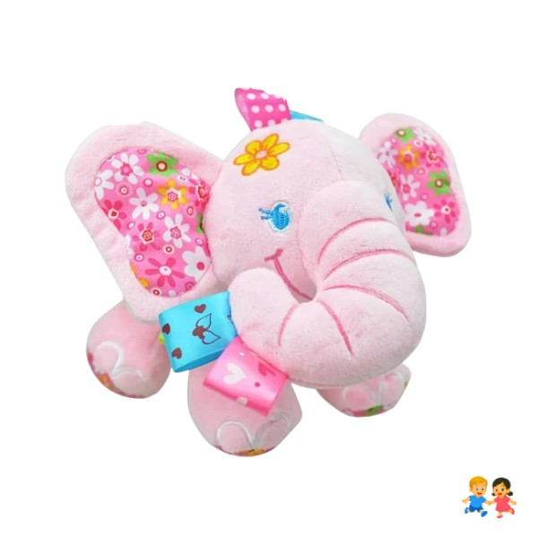 Sonajero Peluche Elefante Colgante Musical Para Bebe.