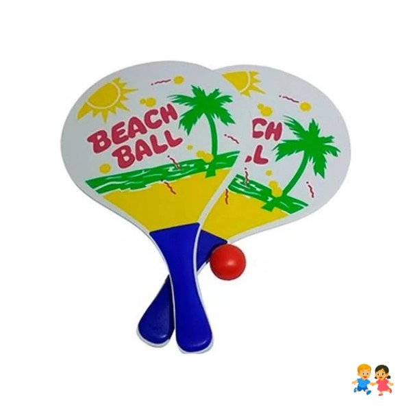 Set Paletas De Playa Madera Raqueta Paletas Playeras.