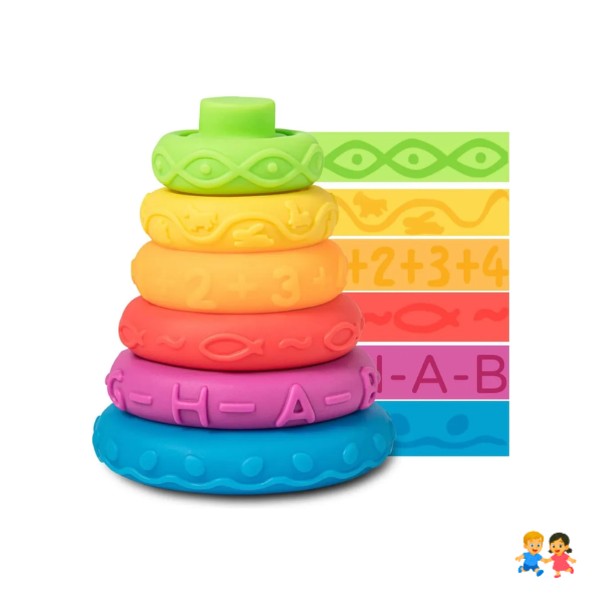 Bloques De Silicona Suave Construcción Apilables Montessori.