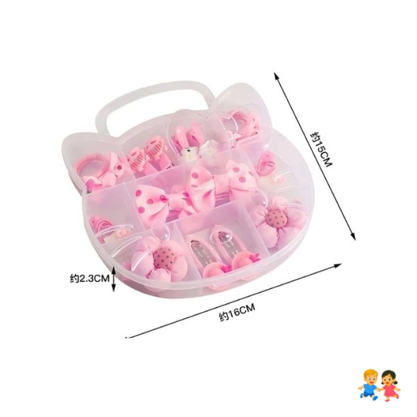 Estuche Para Bebés/niñas De Pinches Y Colets.
